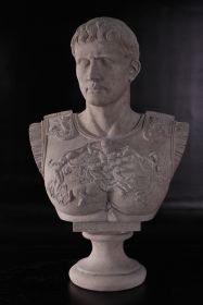 Augustus Caesar Faux Stone Bust 32.25" Tall