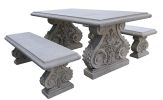 Classic Acanthus Garden Table and Bench set of 3 (KIT)