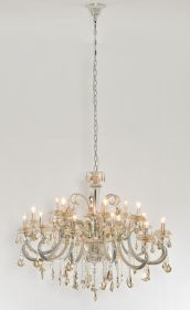 Hollywood Brush 18 light Silver Chandelier