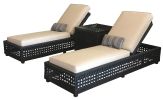 Monterey Outdoor Chaise and Side Table Set of 3 (KIT)