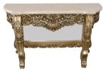 Platine Petticoat Crema Marble Top Console Table