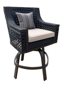 Monterey Bar Stool Chair with Cushion and pillow
