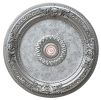 Antique Silver Round Ceiling Medallion 24 Inch Diameter