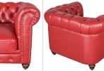 Classic Chesterfield Chair Red