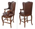 The Deluxe Leather Swivel Bar Stool