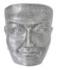 Face Flower Pot Large Silver