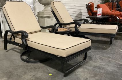 Astoria Outdoor Swivel Chaise Lounge Set Of 3