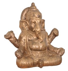 Small Ganesh G Glossy Black Gold