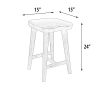 Contoured Seat Suar Wood Counter Stool