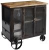 Kinetic Wheeled Bar Cabinet