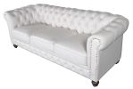 Classic Chesterfield White Sofa