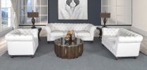 Classic Chesterfield White Sofa Set of 3