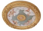 Cherubs Sky Round Chandelier Ceiling Medallion 36in