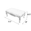 Platina Lion Coffee Table with Marble Top