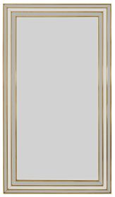 Leaner Mirror with Metal Accent Gold