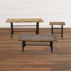 Mango Wood Industrial Coffee Table Set of 3