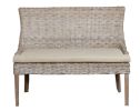 Alfresco Bench Kuba Weave White Wash