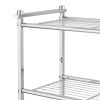 2 Tier Wall Mounted Towel Rack Stainless Steel Bathroom Storage Shelf