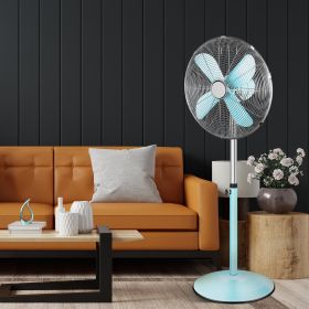 16 Inch High Velocity Stand Fan, Adjustable Heights, 75¬∞Oscillating, Low Noise, Quality Made Fan with 3 Settings Speeds, Heavy Duty Metal for Industr