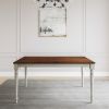 Lafayette Medium Brown and White Wood Dining Table