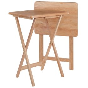 Alex 2-Pc Snack Table Set; Natural