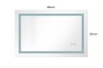 40x 30 Inch LED Mirror Bathroom Vanity Mirrors with Lights, Wall Mounted Anti-Fog Memory Large Dimmable Front Light Makeup Mirror