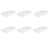 41 Qt Storage Box Clear Base White Lid Set of 6