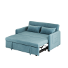 2120 Sofa Pull Out Bed Included Two Pillows 54" Velvet Sofa for Small Spaces Teal