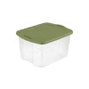 70 Qt. EZ Carry Plastic, Clear/Sage Legume, Set of 6