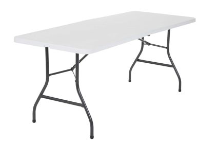 6 Foot Folding Table In White Speckle