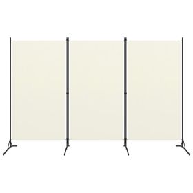 3-Panel Room Divider Cream White 102.4"x70.9"