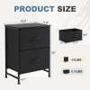 Drawers Dresser Chest of Drawers,Metal Frame and Wood Top,H2bc,Black