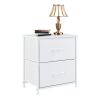 Drawers Dresser Chest of Drawers,Metal Frame and Wood Top,2bc,White