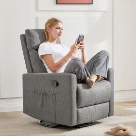 Manual Recliner Chair Winback Single Sofa,Grey