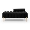 53.2" Width Modern End of Bed Bench Sherpa Fabric Upholstered 2 Seater Sofa Couch Entryway Ottoman Bench Fuzzy Sofa Stool Footrest Window Bench with G