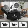 Massage Swivel Rocker Recliner Chair with Vibration Massage and Heat Ergonomic Lounge Chair for Living Room with Rocking Function and Side Pocket 2 Cu