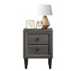 Multipurpose Retro Bedside Nightstand with 2 Drawers