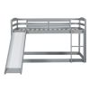 Twin over Twin Bunk Bed with Convertible Slide and Ladder, Gray(Old SKU:WF286601AAE)