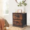 Drawers Dresser Chest of Drawers,Metal Frame and Wood Top,H2bc,Brown