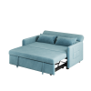 2120 Sofa Pull Out Bed Included Two Pillows 54" Velvet Sofa for Small Spaces Teal