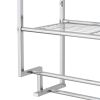 2 Tier Wall Mounted Towel Rack Stainless Steel Bathroom Storage Shelf