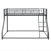 Metal Floor Bunk Bed, Twin XL over Queen, Black (Expected to arrive at 11.10)