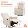 Manual Recliner Chair Winback Single Sofa,Beige