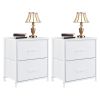 Drawers Dresser Chest of Drawers,Metal Frame and Wood Top,2bc,White