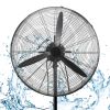 24 Inch Misting Wall Mount Fan, IP44 Waterproof Outdoor Fan, Powerful Cooling and Refreshing Mist, Adjustable Speeds, 180 Degree Oscillation,Black