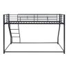 Metal Floor Bunk Bed, Twin XL over Queen, Black (Expected to arrive at 11.10)