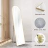 Floor Standing Mirror, Wall Mirror with Stand Aluminum Alloy Thin Frame,30''*71'',Gold-arched