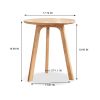 Round End Table- Small End Table Side Table Coffee Table Bedside Table Night Stand for Living Room Bedroom & Balcony, 100% Natural Solid Oak Wood Easy