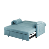 2120 Sofa Pull Out Bed Included Two Pillows 54" Velvet Sofa for Small Spaces Teal