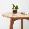 Round End Table- Small End Table Side Table Coffee Table Bedside Table Night Stand for Living Room Bedroom & Balcony, 100% Natural Solid Oak Wood Easy